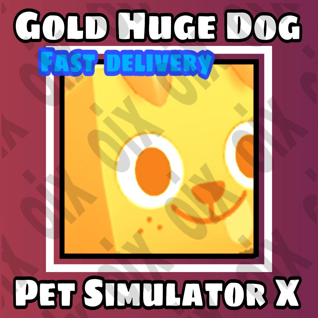 Golden Huge Dog Pet Simulator X Fast Delivery