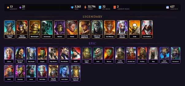 [STARTER]Armanz+Geomancer+Scyl+Deathknight+Michelangelo+Xenomorph+Skeletor+Ronda+Dorothy Gale+Vallaryn the Equalizer+24Epics
