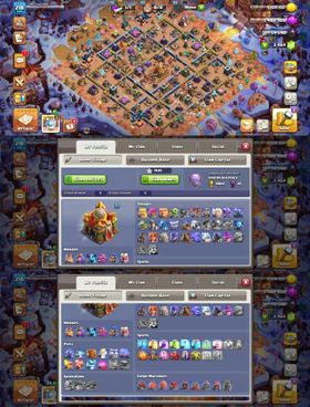 ⚡TOWN HALL 16 SEMI MAX⚡HERO 61-67-53-38-30-6⚡4 PAID SCENERY⚡60% DISCOUNT SHOP⚡