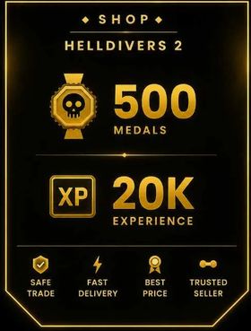 (PC + XBOX + PS) Helldivers 2 500 Medals + 20k Experience