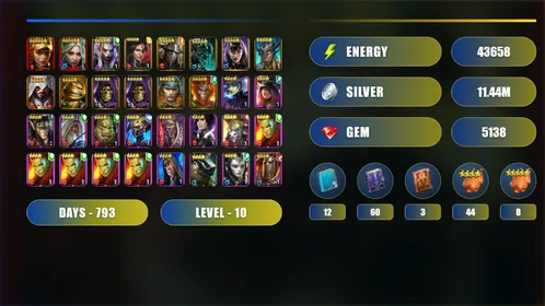 ⚡ Cinda Forgeheart + Joan the Luminant + Michelangelo | 12 Legendary • 51 Champs • 💎 5138 Gems