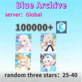 Global|Swimsuit Mika + Swimsuit Hoshino + Swimsuit Seia + Swimsuit Nagisa + 2~8 Random Limited Characters|diamonds：100000+|random three stars：25-40|Fast delivey