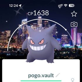 Lucky Trinket | Shiny Gengar Night Out Los Anglese Background | Trade 20K Stardust