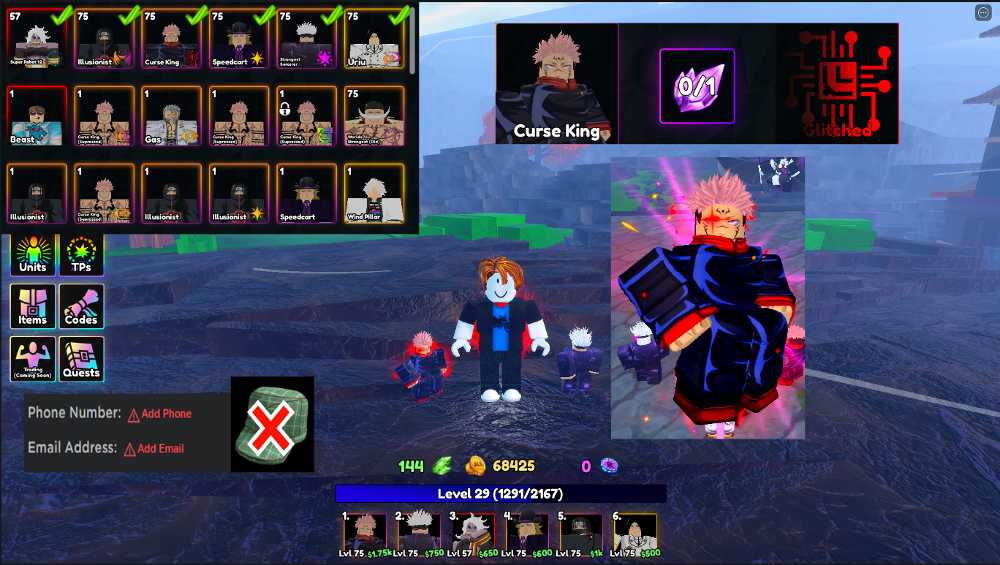 Anime Last Stand No85CurseKing/Glitched