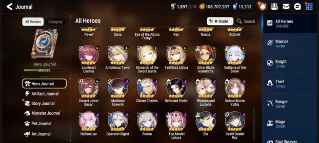 Global Unver 18ML+5Limit | RnL 300+ spd, Monarch Iseria, Nurse Yulha, Zio, P.Byblis, S.Fumyr+(Art×2), Aube+(Art×2), Tori+Art, etc(description) | 1000+ Leif with have many resources | 211 GT | Art Photogenic ×2 | Theater untouch | Auto Delivery