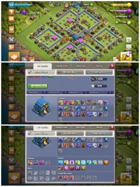 TH 12 ALMOST MAX ACCOUNT | BK 63 AQ 65 GW 40 | HERO E-FA|FB|SB| CWL MEDAL 261 NAME CHANGE-1500