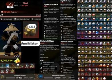 85 M1 DMG | Slayers 2 Super Best End-Game Account | Supreme Uzui Clan | Full T3 Nightfall Set Refine 9 (Top/Bottom/Gauntlet) | All Skills & Schematics | Automatic Delivery and Instant