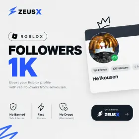 1k Roblox Followers (VIA USERNAME) SAFE, NO BAN, NO DROP! | FAST DELIVERY