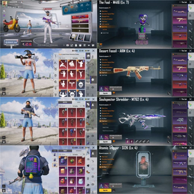 M416 FOOL MAX | AKM FOSSIL 4 | M762 SOULSPECTR 4  | WEDDING TUXEDO SET | FIREHAWK MALANG SET | 53 MYTHICS | 1X MYTHIC LOBBY | 53 COLLECTION | 2X ULTM LEGEND | S7 BEAR