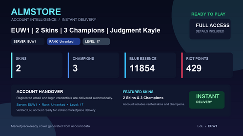 [EUW] Unranked | 2 Skins | 3 Champions | Full Access