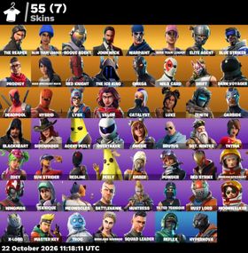 【TAKE THE L】𝗔𝗕𝗔𝗡𝗗𝗢𝗡𝗘𝗗! [SK:55|C1S3|XBOX] REFLEX DEADPOOL FLAWLESS BLUE STREAK CHAPTER 1 OG STW COLLECTOR TAKE THE L REAPER PEELY FA