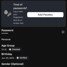 ID:5 | VC🎙| Age 13-15 | Verified By Passport | Voice Chat Active 100% | Roblox Account | Unverified | Full Access & Fast Delivery