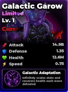 LIMITED GAROU CURSED VIKING LVL 1 14.9B DMG - ROLL ANIME TO FIGHT