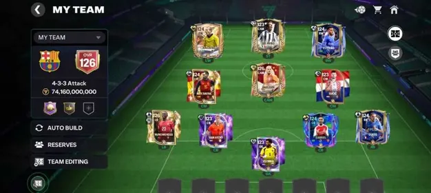 Gg 628__126 OVR Team || 500 Mn Coins || 126 OVR Players  || 5 X 124 OVR Players || Team Value : 74 Bn
