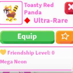 [ADOPT ME] Mega neon Toasty red panda