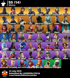 [PC|PSN|XBOX] 55 skins | OG STW | Black Knight | Sparkle Specialist | The Reaper | Blue Squire | Royale Knight | Elite Agent | Rogue Agent | Blue Striker | 300 VB|Full access