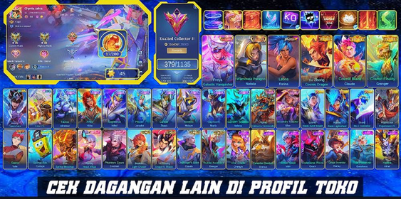 379 SKINS | LEGEND FREYA | 3 PRIME | 4 ANNUAL STARS | 8 ZODIAC | KOF KARINA | LUCKYBOX ALPHA & ALICE | 20 LIMITED | 31 RARESHOP | EPIC RECALL |
