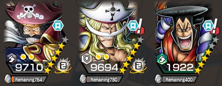 OPBR EX Trio: Roger V2, Whitebeard, and Oden