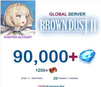 🔷Discount🔷Global🔷Brown Dust 2🔷90000-230000+Diamonds🔷(1200-3300)+Tickets🔷Account of your choice🔷, Sale