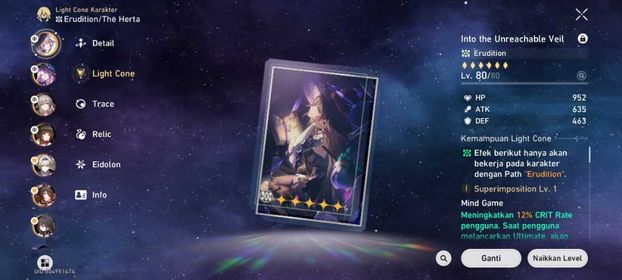 Upgrade Lightcone 1-80 | Honkai Star Rail