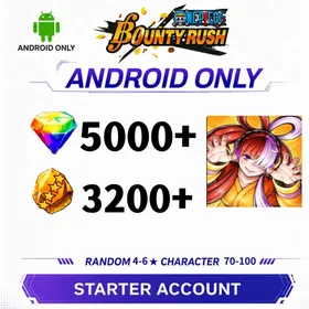 Global[ANDROID/Only][5000-5500 RD][3200-3400 GF] [4★ Uta]+70+Random 4-6 Star Character[Beginner Account][Fast delivery]|ONE PIECE Bounty Rush
