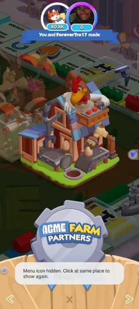 ACME FARM PARTNER MONOPOLY GO FULL CARRY 80K POINT [ 4 SLOT ]