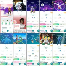 LVL 36👑5 Shiny Legend (Giratina/Kyogre)💯Hundo BG Mewtwo🌸BG Mewtwo/Regigigas🧬Mega Mewtwo Y🐉Mega Gyarados✨9 Shiny✨99 Legendary