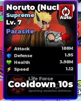 Parasite Noruto (Nuclear) Lv. 7 With Viking Trait | Roblox | Fast Delivery | Roll Anime to Fight