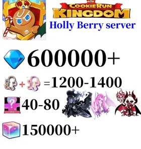 【Holly Berry server】600000+ Crystals | 1200+ Cookie Cutters | random 40-80 Epic Cookies+Eternal Sugar Cookie+Dark Enchantress Cookie+Silent Salt Cookie+190000 Rainbow Cube|Beast's Heritage Selection Chest is not used|Ancient Cookie Selection Chest|Legendary Cookie Selection Chest | Plot progress 1-3] iOS/Android Cookie Run: Kingdom