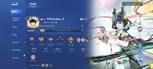 Global Hero 115 Skin 265: MYTHIC Lu Bu, Flawless Arli, Kaito Kid, JJK Nobara, Precious Sun Ce, Blessed Luban, etc Log LI
