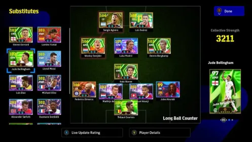 PC]Blitz Suarez(105)💫BigTime Di Marco(107)✨Blitz Aguero(105)💫Blitz Sniedjer(105)💫Xabi Alonso(105)🔥Modric(105)🙌 | Balanced squad (3207)