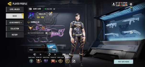 💪 Level 400 💪 2 Mythic gun 💎 13 Legendary Guns 💎 UID : 7441376577689944065 💎 Activision Save ♦️ 344 Epic Guns ♦️131 Epic Characters 💎 check pics