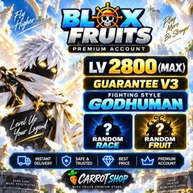 Blox Fruits Account | 6 Fighting Styles | Random Fruit | Random Race | Guaranteed Race V3