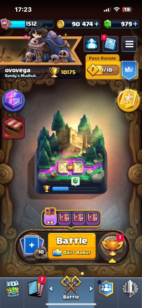 Clash royale Account Arena 25 king level: 15 gold: 90000+ gems 700+🔥 tons of rare badges and emotes