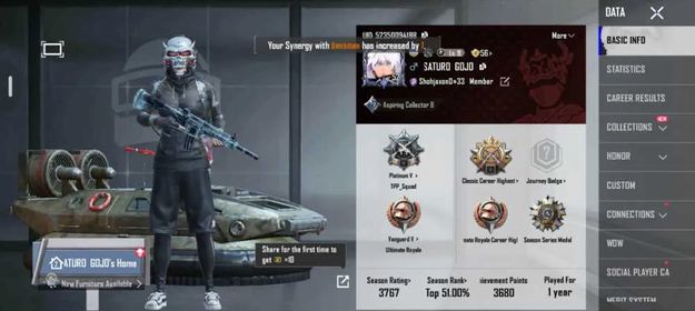 #L588|Lvl 52|3 CHARACTER|38 SET(1 MYTHIC)|FEARLESS SET|3 BACKPACK|25 WEAPON(6 LAB)|GLACIER M416 LVL 2|ASSAULT S1897 LVL 3|PLATINUM KRJP