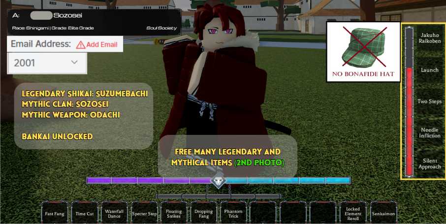 TYPE SOUL Shinigami (Auto Delivery / Suzumebachi / Bankai Unlocked