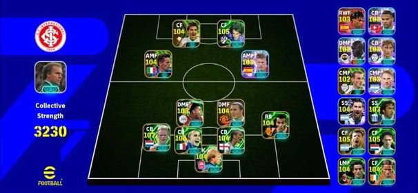 🔥 3230 Collective Strength || Only Konami || 🐐 105 Batistuta x 107 Koeman || 🛡️ 106 Cannavaro x Kahn || ⚖️ Balanced Meta Team