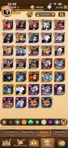AFK108 – Big Whale Account | Lv1320, All Meta Heroes, Big Pets, Maxed Collections, Dummy Gmail