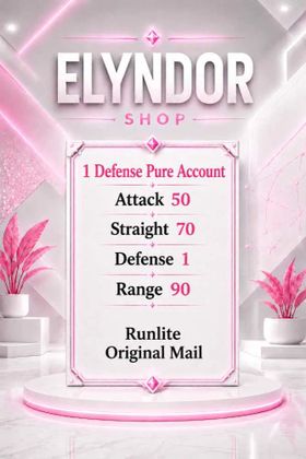⚔️ 1 Defense  Pure Account 50 Attack | 70 Strength | 1 Defence 90 Range | Hand-Made | No offense