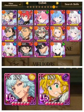 Global, 1.629💎 UR Gawain. 8,1 Mil buff, 14LR +15UR+14 collab chars + Cross IF Another Meliodas + Another Ban , Collab : Gachiakuta + Rezero + Fire Force + Solev, UR Meliodas LR 3/6  + MerlinEscanor 5/6 + 218X LR coin