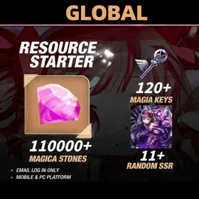Global Server|110000+Magica Stones+★5 Homura Akemi -Falsified Phenomena+Magia Key×120+5★kloku Guaranteed Magla Key x1-2+16-21 Random Five-Star Characters+Account story is complete/Android/iOS Interoperability|Magia Exendra