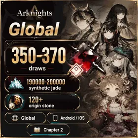 Global | 120+ origin stone, 190000-200000 synthetic jade, Single number 350-370 draws, Chongyue, Eyjafjalla the Hvít Aska, Ines, Skadi the Corrupting Heart, Virtuosa