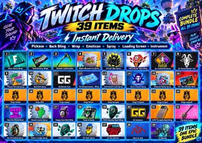 [39 Items] Fortnite Twitch Drops | Skeletal Cyberscythe, Tome of Skulls, FNCS Immortal + KATS Turntable