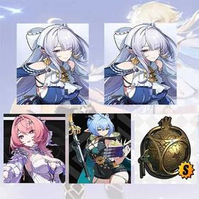 Asia|Female lv 8-12| Velina + Velina + Remielle Dan + Lucia + Lucia Weapon  + Random 4-star character|Fast delivery