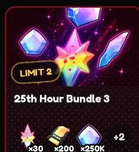 25th Hour Bundle 3 | Anime Vanguards | Fast Delivery + Ready Stock | Text Me For Any Other Item Gift In Game