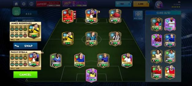 PRIME DYBALA 95 || NICO WILLIAMS 96 ||DAVID LUIZ ANOTHER RAER SPACIAL PLAYERS ACCOUNT||RESERVES PLAYERS 44