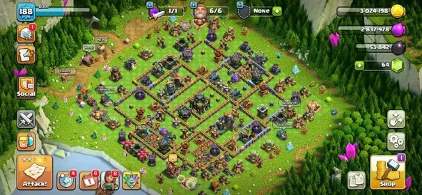 ⫸【7 Epic 20+lv】➥ TH17 ➜ High Defence ➺ Hero【66 / 84 / 43 / 59 / 35】➜【6th Builder】➥ Instant Delivery【148】