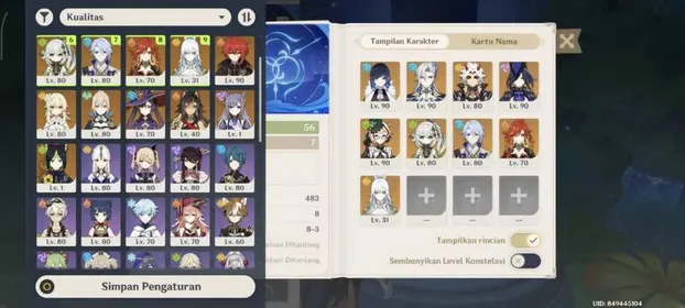 Genshin Impact AR56 Asia Account | 14 5★ Characters | Neuvillette Mavuika Nahida Yelan | 2 5★ Weapons