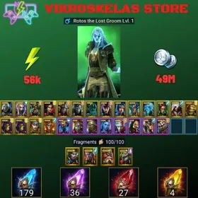 Starter with Rotos + Shards : 179 Ancient, 36 Void, 27 Primal, 4 Sacred | Ninja + 20 Login Legendary | Mine max