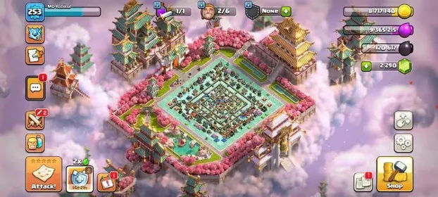 TH18 MAX ➤ 2200+ CWL MADEL ➤ 3X SCENARY 25 SKIN➤ [ 5HERO MAX-105-105-90-80-5-10 ] ➤ MAGIC ITEMS ➤ NC YES➤ FULL ACCESS